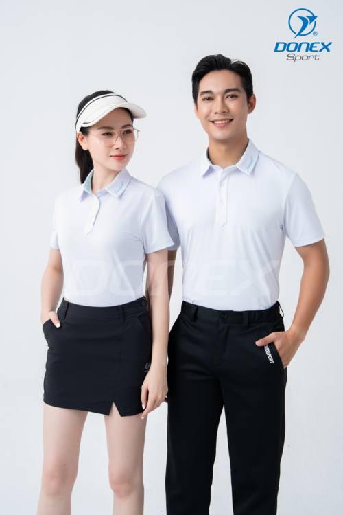 Áo thể thao nữ AC-3846 Trắng phối xanh ngọc